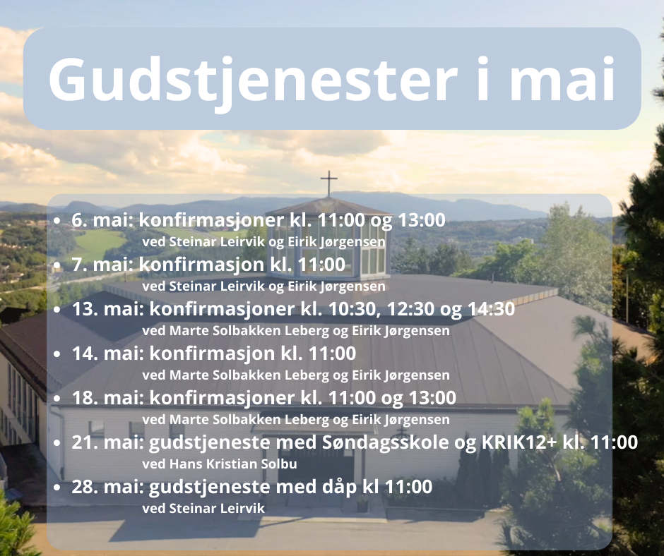 Gudstjenester i mai
