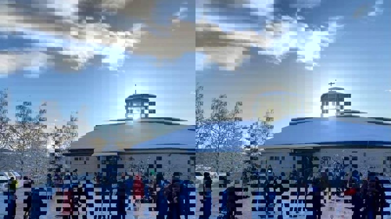 Byåsen kirke i julen