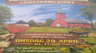 RAKEDAG på LEINSTRAND KIRKEGÅRD onsdag 29.april kl 17.00