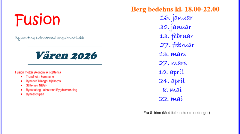Fusion vinter og vår 2026