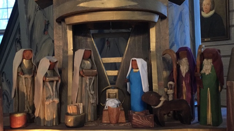 Julekrybba i Klæbu kirke.