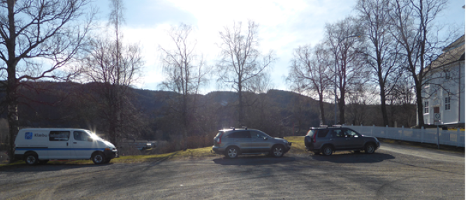 Parkering ved Klæbu kirke