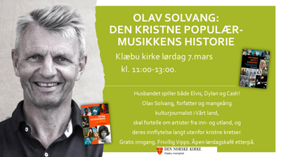 Gratis seminar med OIav Solvang 7.mars kl. 11:00 i Klæbu kirke