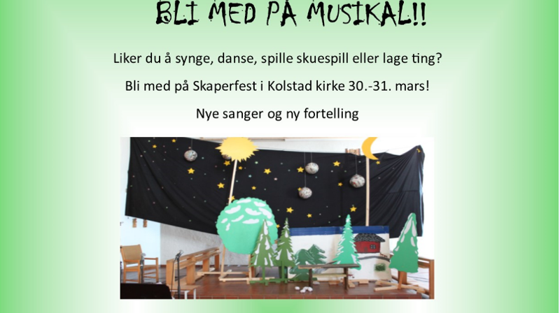 Bli med på musikal i Kolstad kirke!