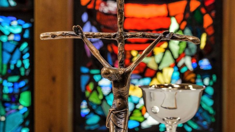 Pasjonsverket The Crucifixion fremføres