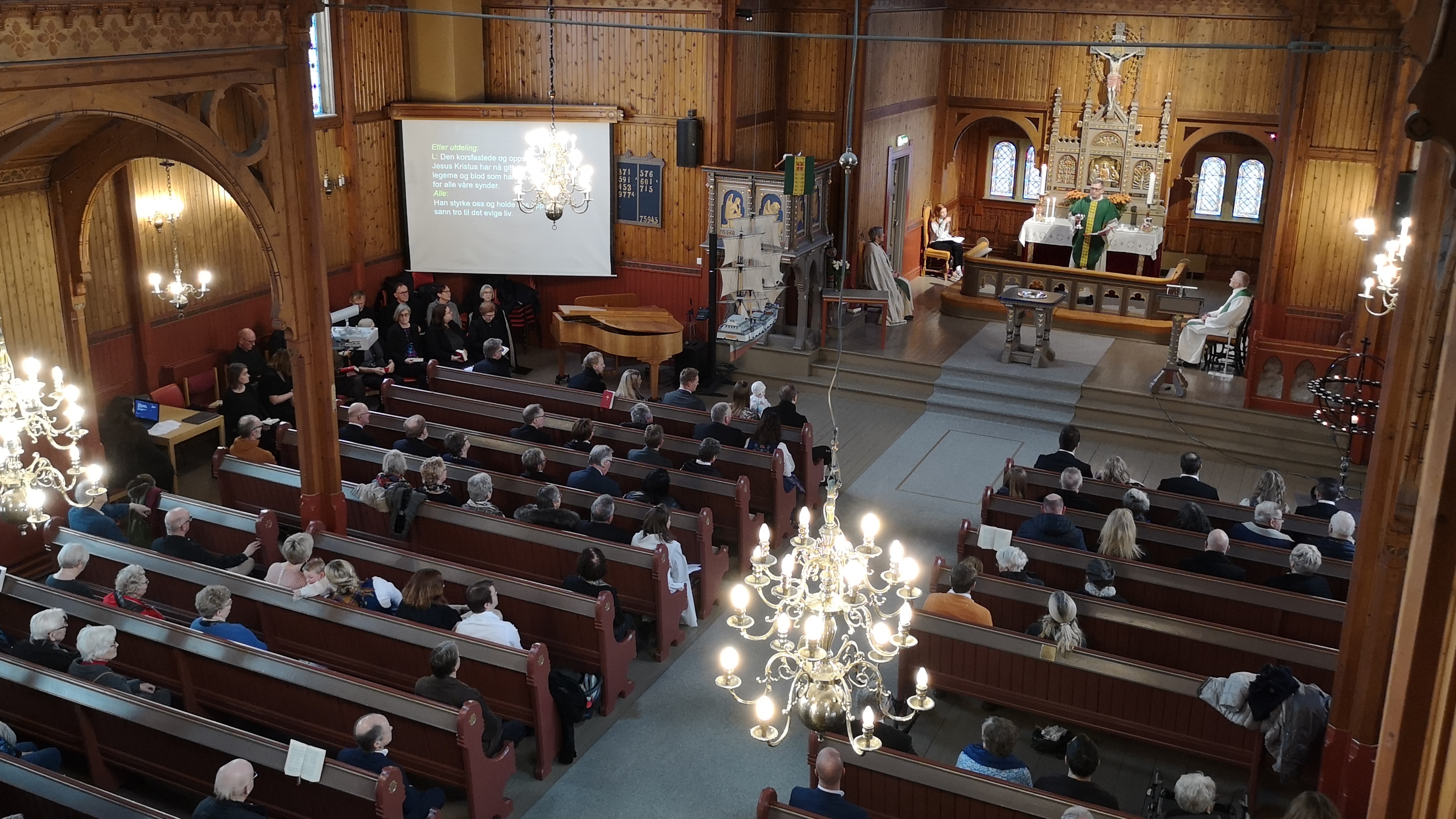 Visitasgudstjeneste søndag 9. februar 2020 etter biskopens møte med Strinda, Berg og Strindheim menigheter.  Foto: Ø. Sørensen