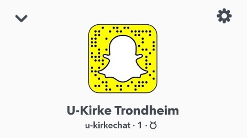Skjermdump fra kirkens Snap-konto
