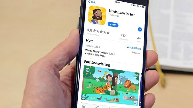 En flott og morsom Bibel-app for barn