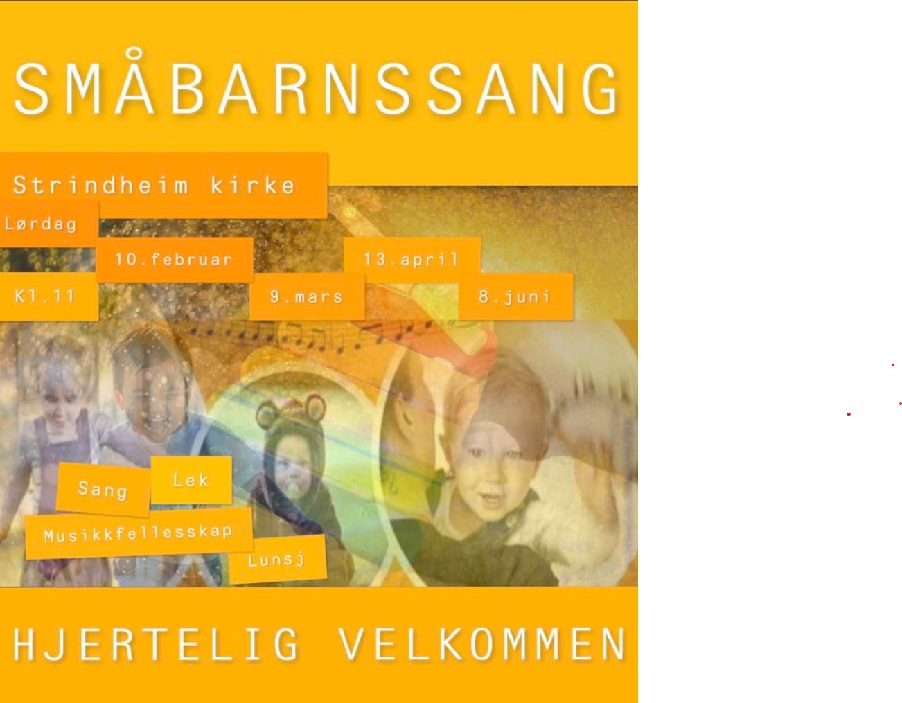 1-3 åringer er velkommen til Småbarnssang