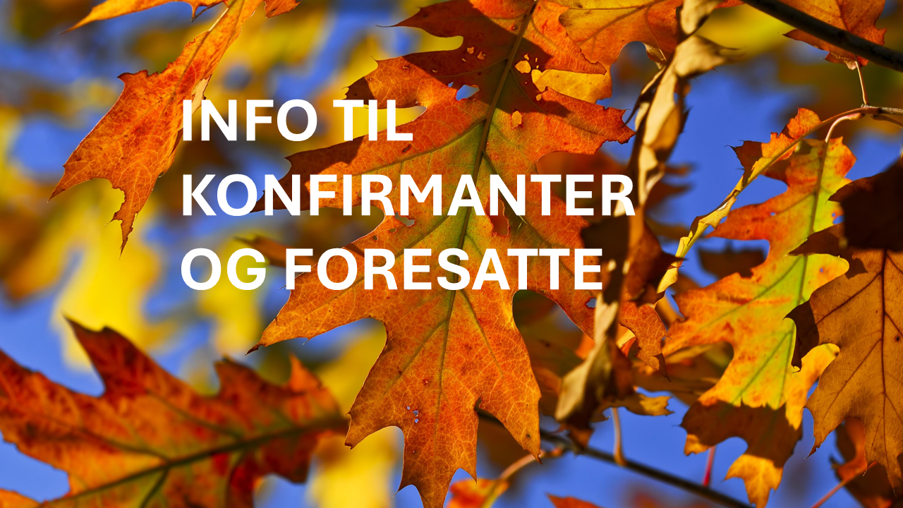 Info til konfirmanter og foresatte