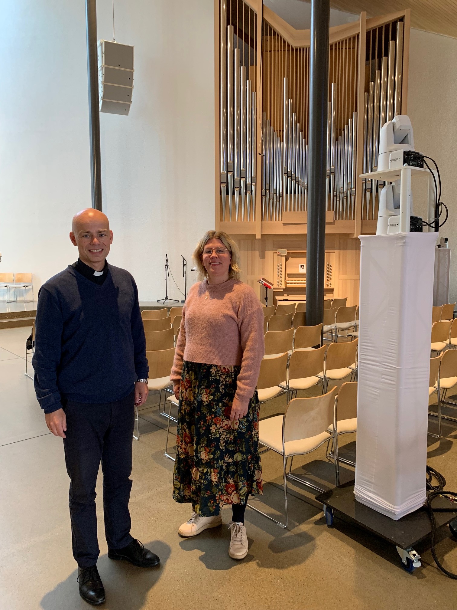 Per-Kristian Bandlien og Ingelin Dahl Helbø i Jessheim kirke