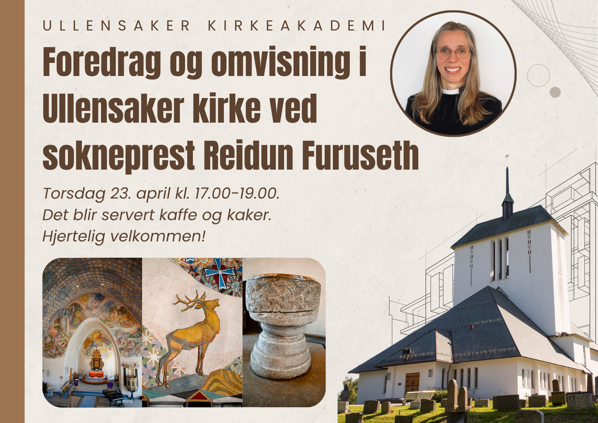 Omvisning og foredrag i Ullensaker kirke