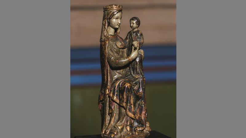 bilde av Mariafigur tilhøyrande Ulstein kyrkje. Bilde: Cecilie Hatløy