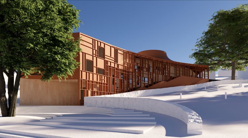 illustrasjon fassade etter omprosjektering - arkitektkontor Snøhetta