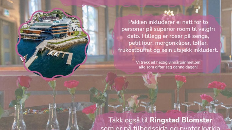 Takk for støtte til "drop in-vigsle"!