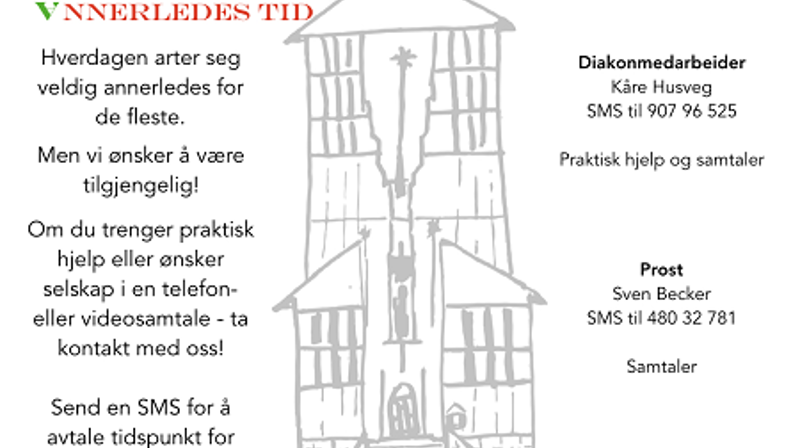 Kjære alle sammen, vi er nå inne i en veldig uvanlig tid
