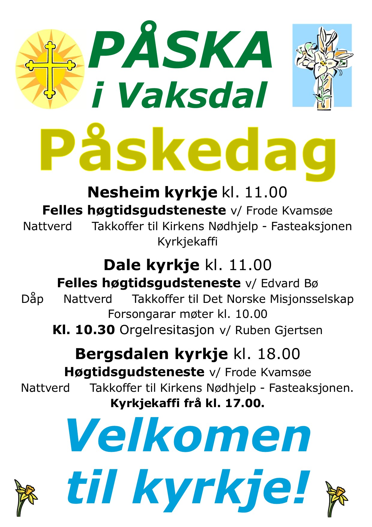 Endeleg kan me feire gudsteneste i påska!