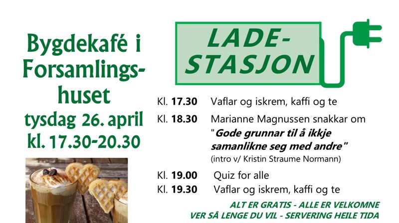 Bygdekafé i Forsamlingshuset komande tysdag