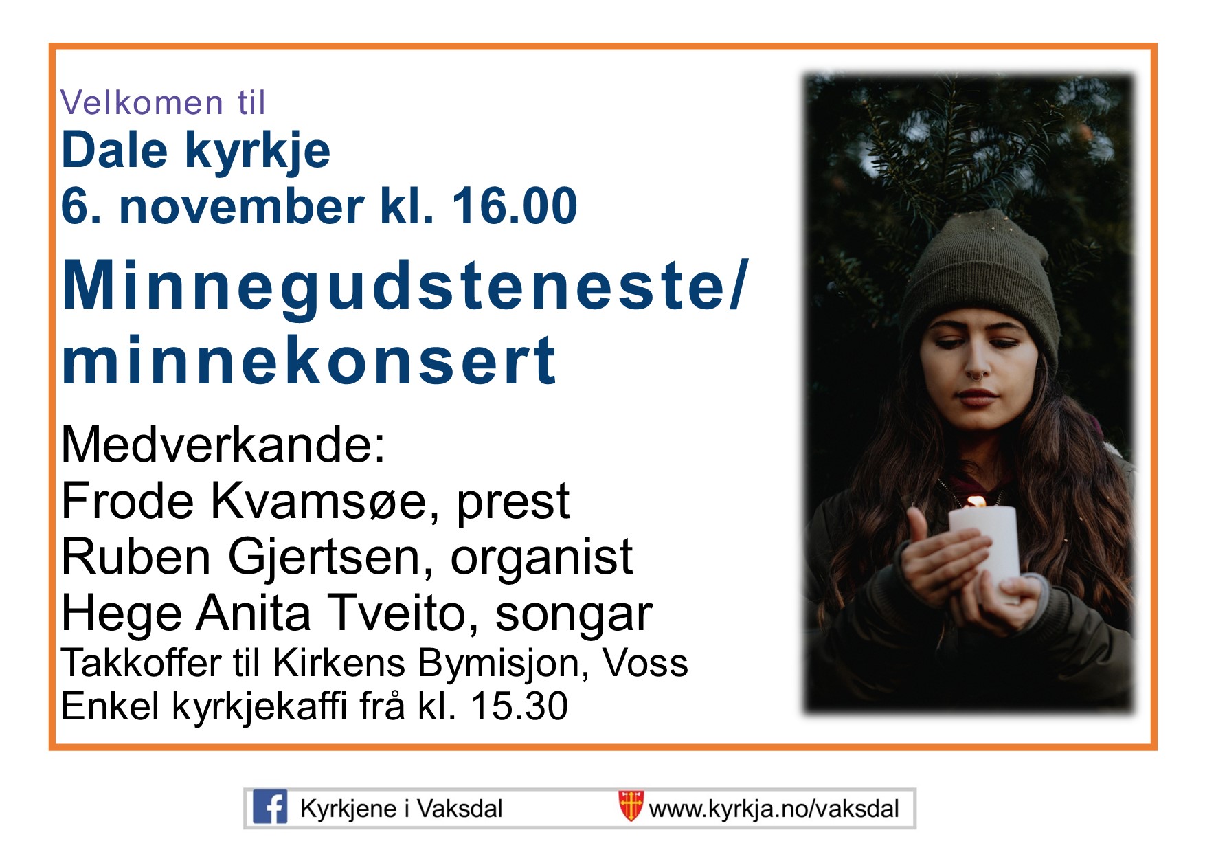 Minnedag på søndag - og konsert på laurdag