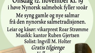 Nynorsk salmebok 100 år!