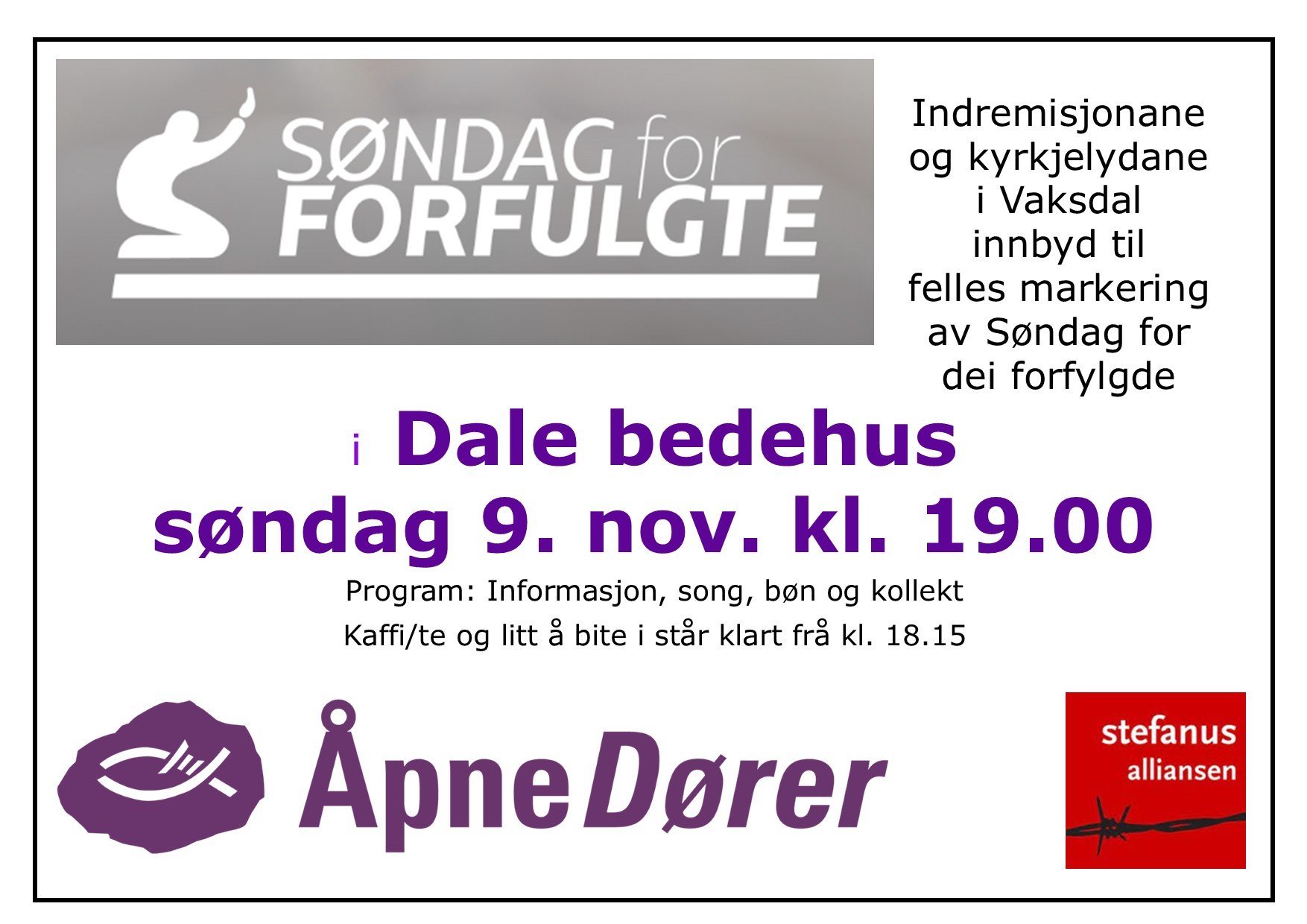 Søndag for dei forfylgde