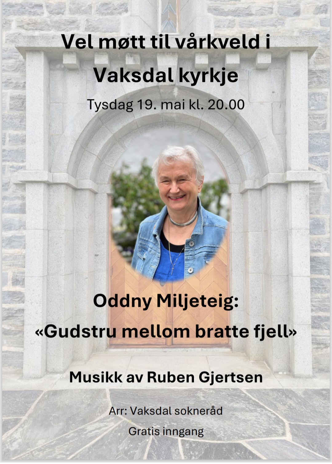 Vårkveld i Vaksdal kyrkje kl.20
