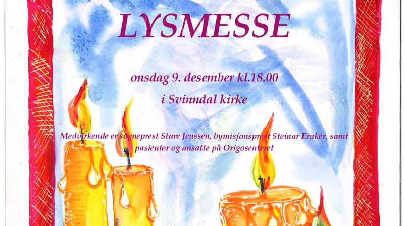 LYSMESSE i Svinndal kirke 9.desember