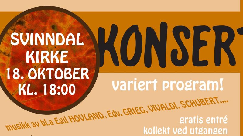 Velkommen til konsert 18.oktober
