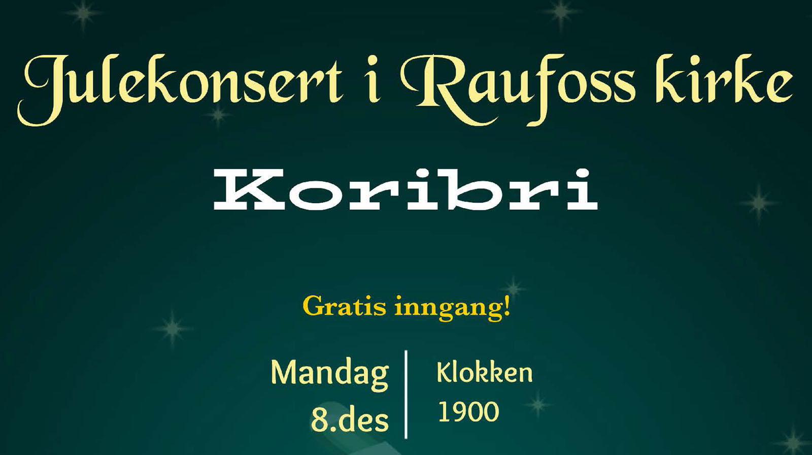 Julekonsert 8.12. kl. 19.00