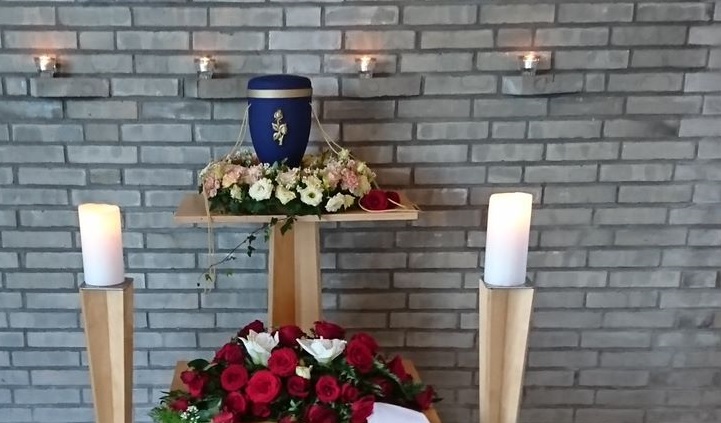 Fra en urneseremoni. Foto Vestfold krematorium