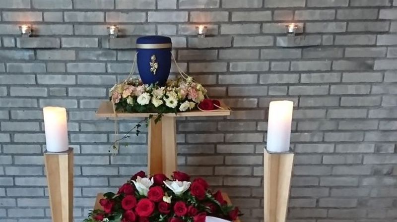 Fra en urneseremoni. Foto Vestfold krematorium