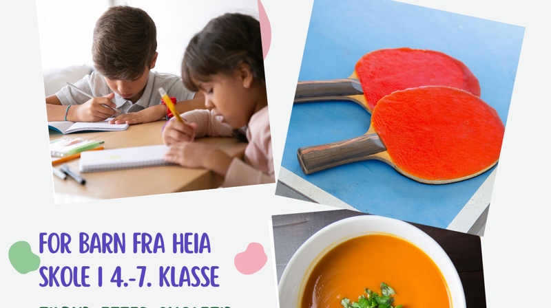 Etter skoletid-tilbud for 4.-7. klasse på Heia skole!