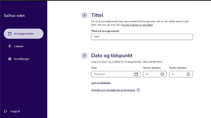Ny måte å opprette kalenderhendelser på hjemmesiden