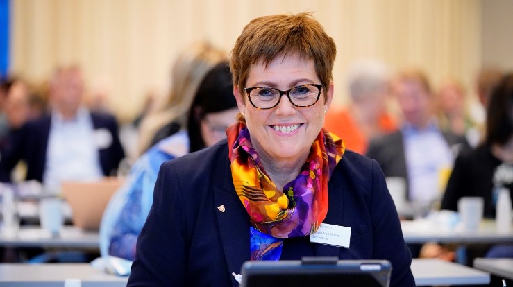 Kirkerådsdirektør Ingrid Vad Nilsen er glad for at regjeringen gir 4 millioner kroner til Den norske kirke. Foto: Ole Martin Wold / Den norske kirke. 