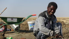 Fra flyktningeleiren Kirkens Nødhjelp er med på å opprette i Sudan. Foto: Kirkens Nødhjelp