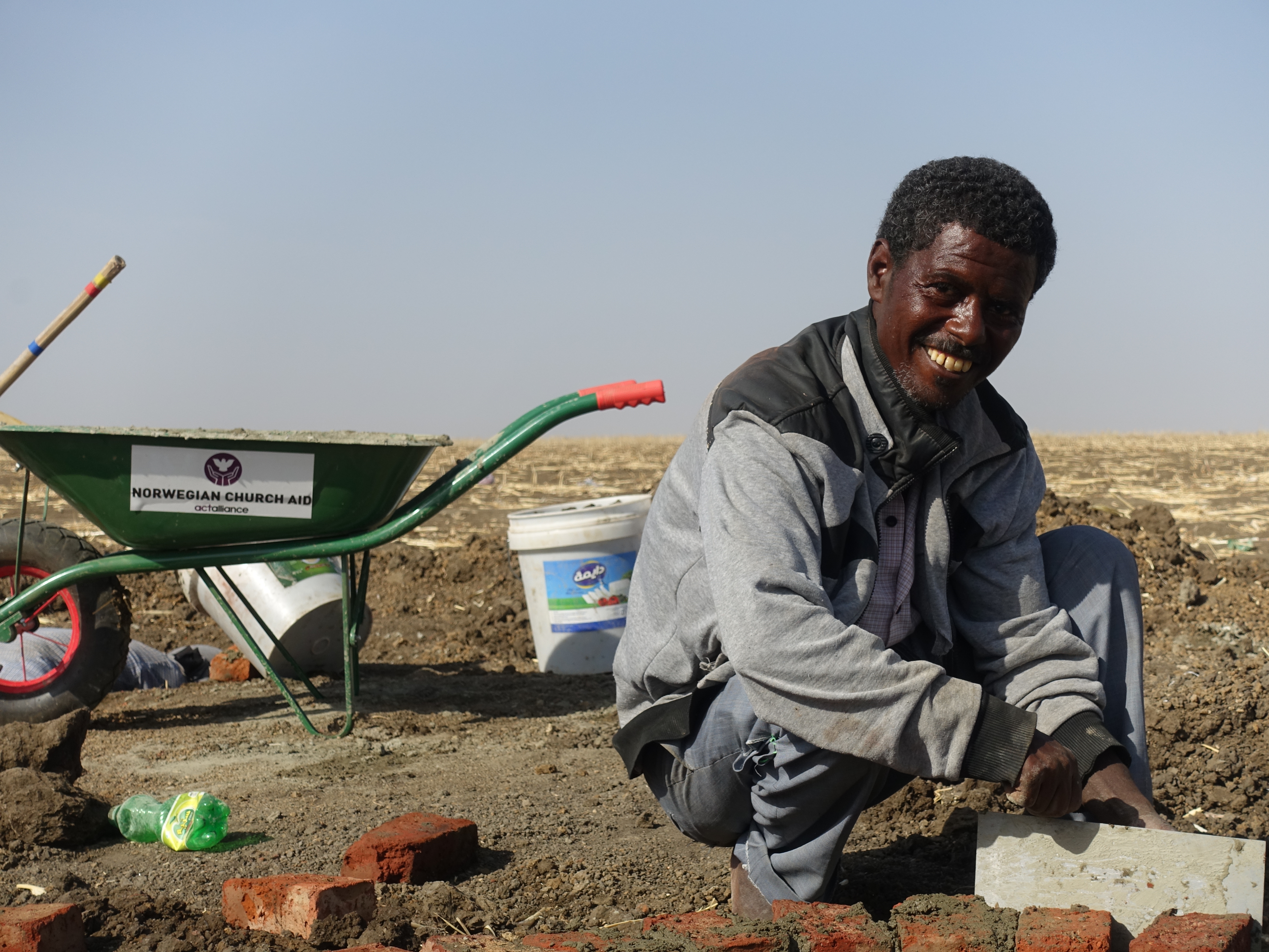 Fra flyktningeleiren Kirkens Nødhjelp er med på å opprette i Sudan. Foto: Kirkens Nødhjelp