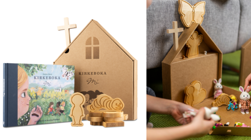 Esken inneholder blant annet fem figurer i tre, de er laget hos Jobberiet, en bedrift for mennesker med nedsatt funksjonsevne.