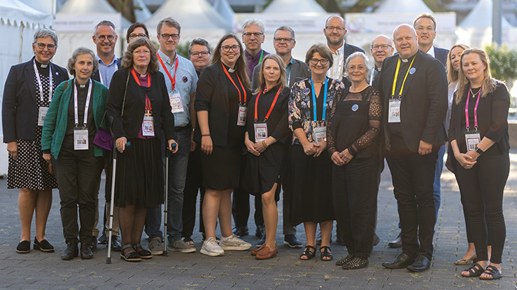 En solid norsk delegasjon er på plass i Karlsruhe i Tyskland. (Foto: Gjermund Øystese, Kirkenes verdensråd)