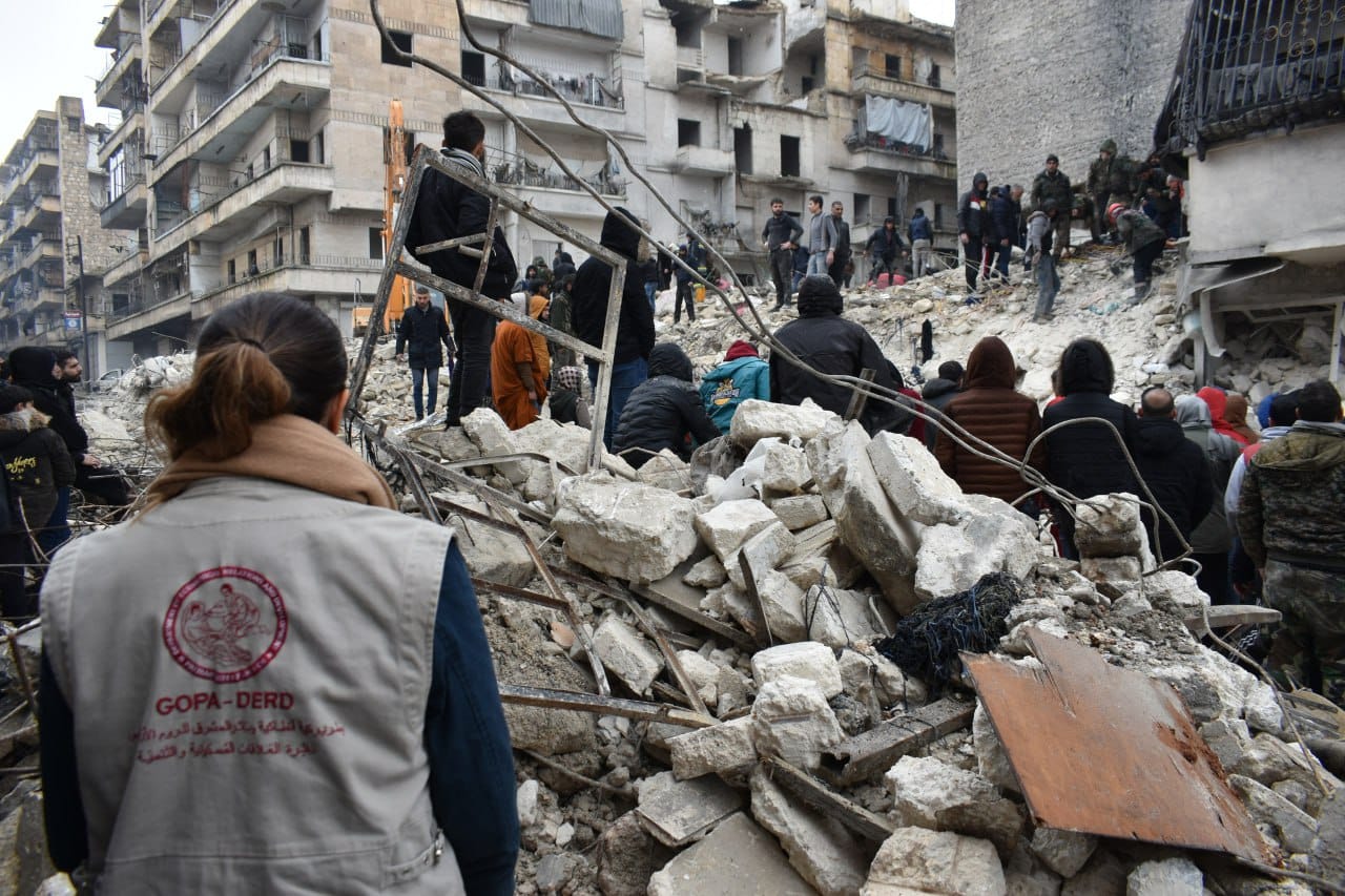 Tyrkia og Syria ble rammet av et kraftig jordskjelv, 6. februar 2023. Foto: GOPA-DERD/Kirkens Nødhjelp/kirkensnodhjelp.no