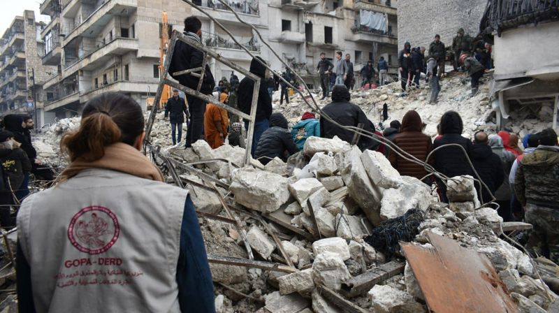 Tyrkia og Syria ble rammet av et kraftig jordskjelv, 6. februar 2023. Foto: GOPA-DERD/Kirkens Nødhjelp/kirkensnodhjelp.no