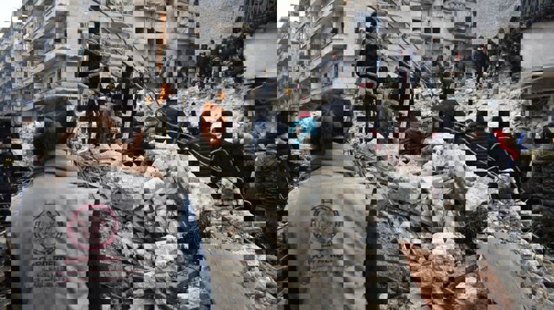 Tyrkia og Syria ble rammet av et kraftig jordskjelv, 6. februar 2023. Foto: GOPA-DERD/Kirkens Nødhjelp/kirkensnodhjelp.no