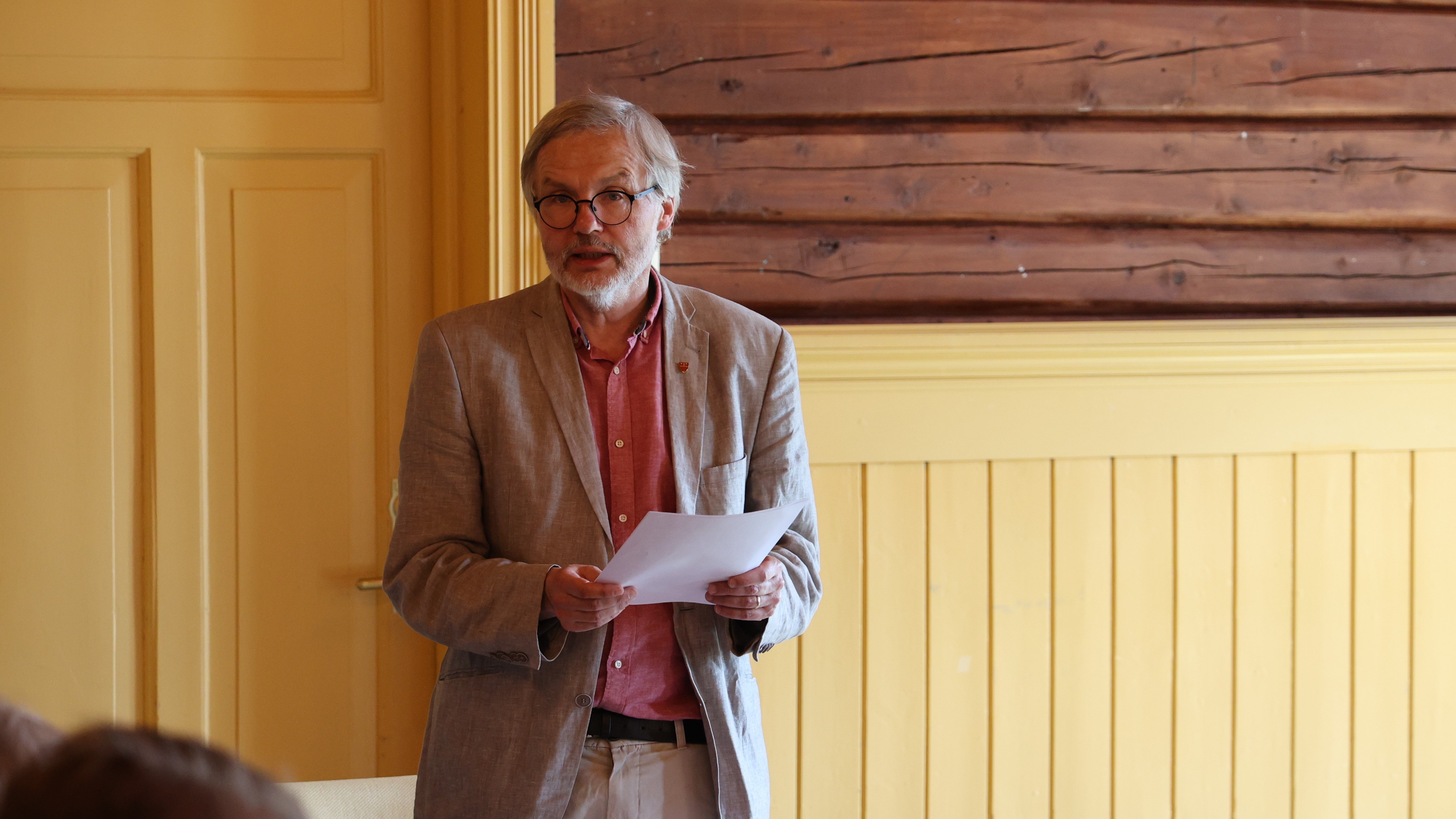 Harald Hegstad talte til Kirkerådet på rådets første møte i denne fireårsperioden. Foto: Den norske kirke.