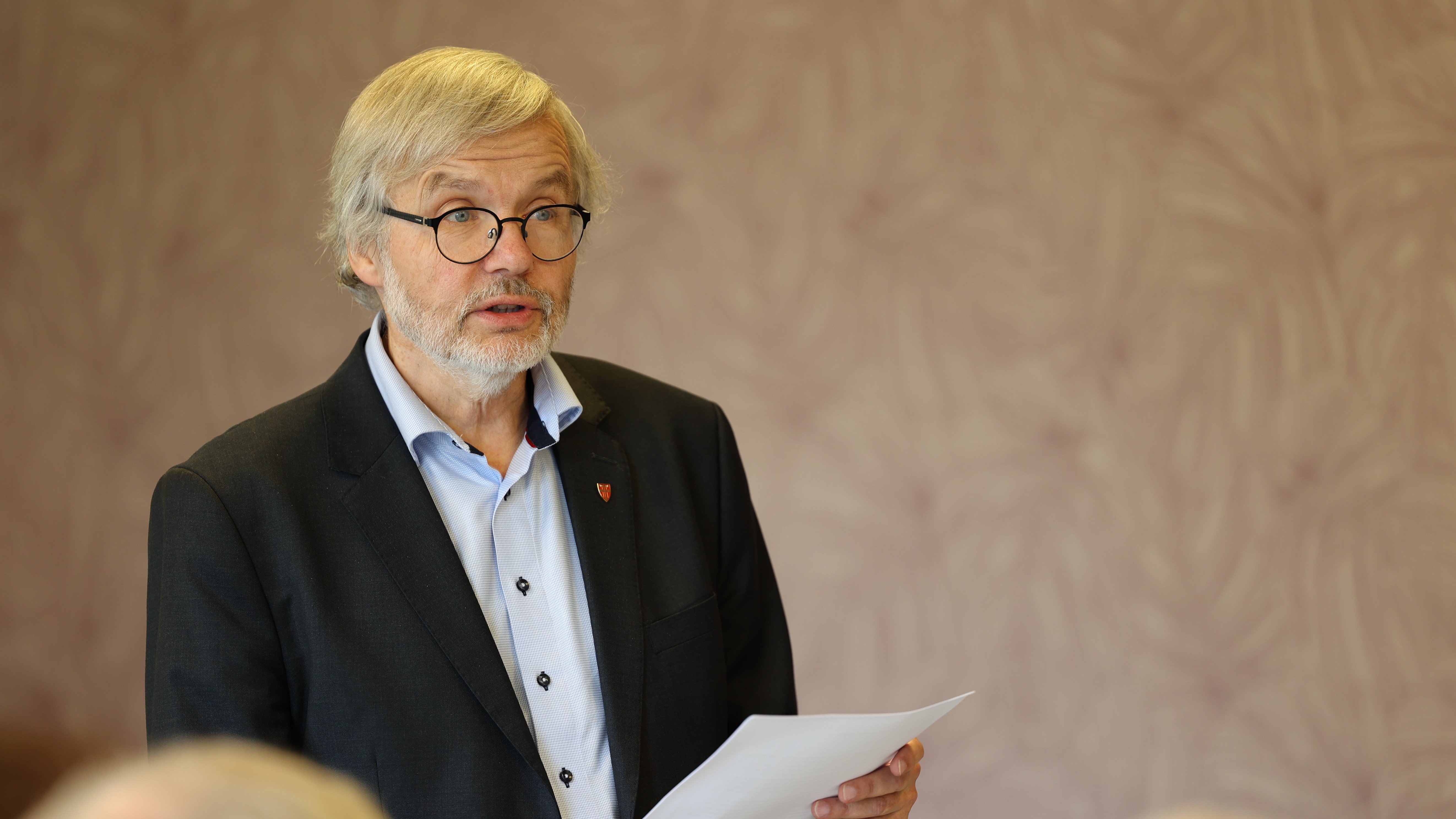 Harald Hegstad på Kirkerådets møte i Tromsø 18. september 2025. Foto: Den norske kirke. 