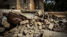 Illustrasjonsfoto frå bombing i Irak. (Foto: Hawkey/Kirkenes verdensråd)