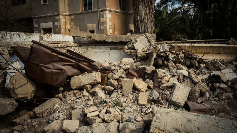 Illustrasjonsfoto frå bombing i Irak. (Foto: Hawkey/Kirkenes verdensråd)