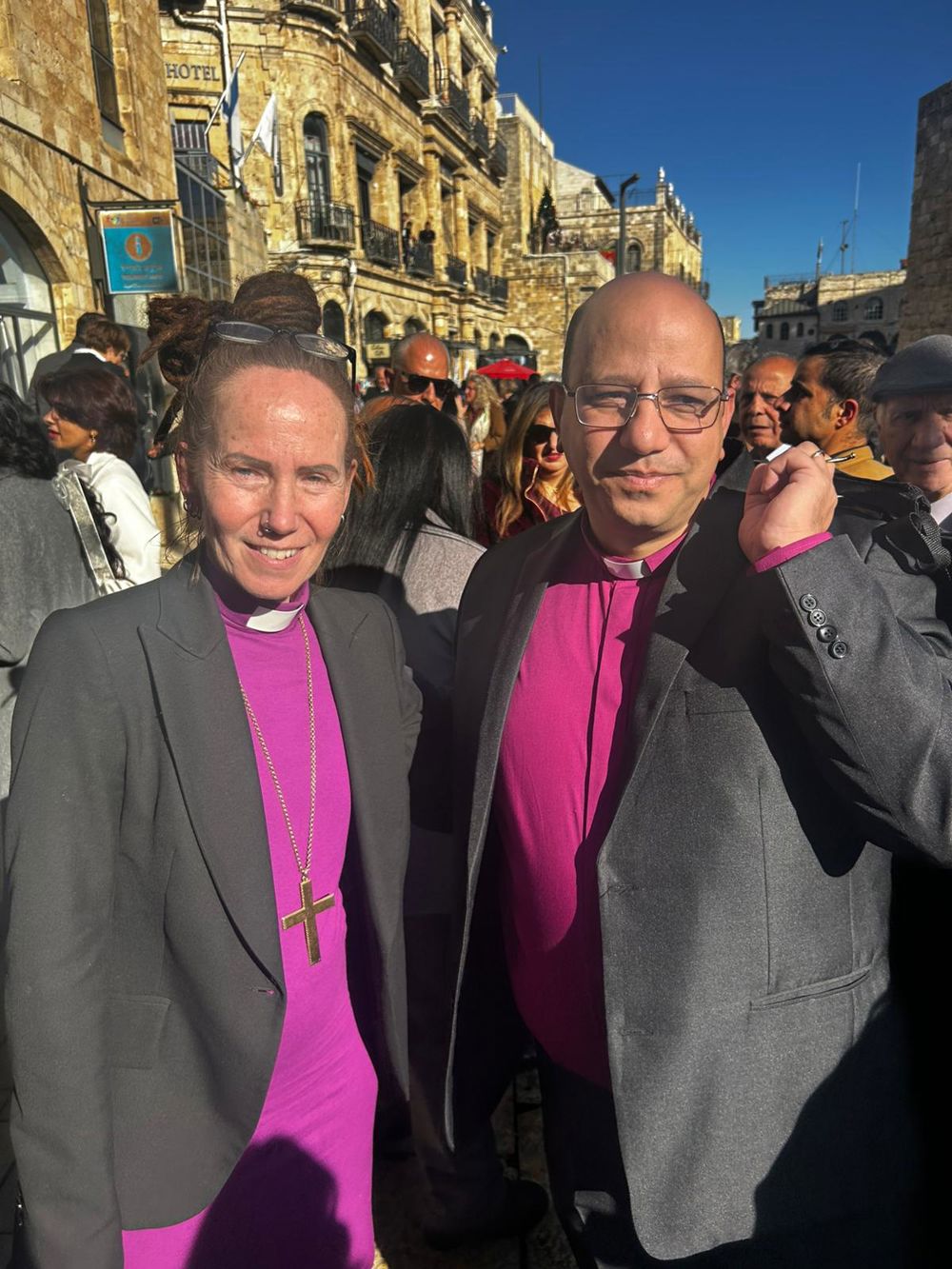 Oslo-biskop Sunniva Gylver og biskop Imad Haddad 