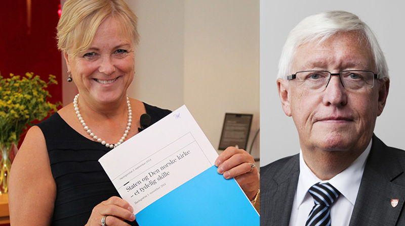Statsråd Thorhild Widvey la 2. september fram regjeringens opplegg for et tydelig skille mellom staten og Den norske kirke. Kirkerådets direktør Jens-Petter Johnsen mener at regjeringens fremlegg til statsbudsjett for neste år gjør det umulig å følge opp regjeringens egen kirkepolitikk.