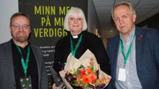 Helmuth Liesem, generalsekretær i Crux, Elisabeth Torp, daglig leder på Ressurssenteret og Leiv Sigmund Hope i Diakonforbundet. (Foto: Gry Jorunn Holmen, Crux)