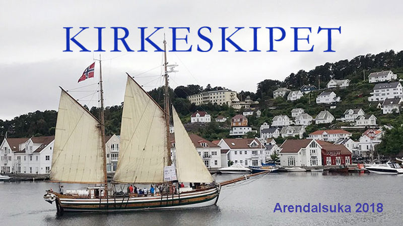 Den norske kirke leide den vakre seilskuta «Adella» under Arendalsuka 13.-17. august. På "Kirkeskipet" var det program fra morgen til kveld, for å vise kirkens bredde. (Foto: Adella.no)