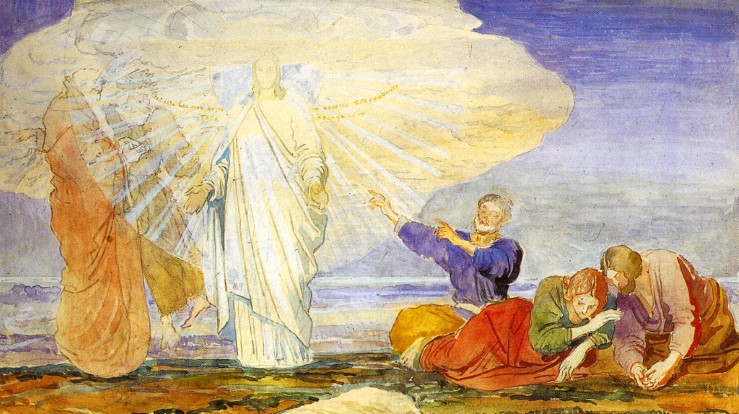 Den russiske maleren Alexander Andreyevich Ivanovs tolkning av da Jesus tok med Peter, Johannes og Jakob opp på et fjell. Maleriet er malt i 1824. (Foto: Wikipedia.org)